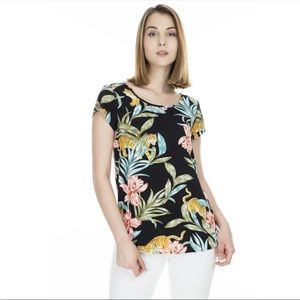 Only Leopard Floral Print Blouse